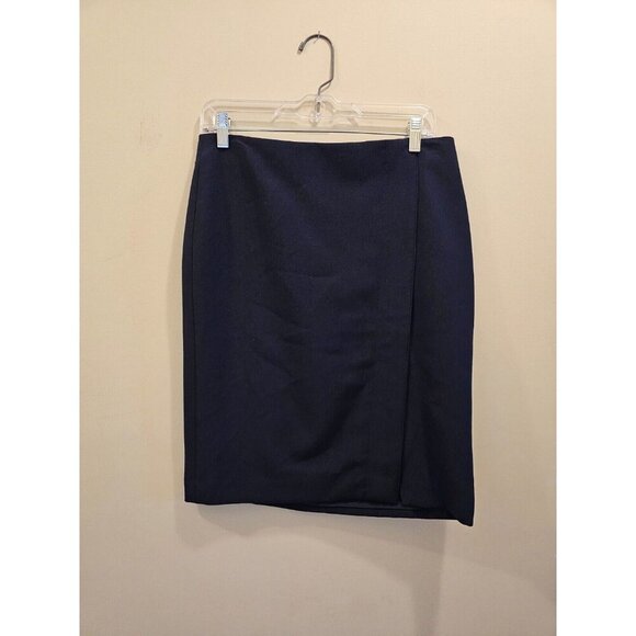 NWT Women's Talbots Petites Blue Straight Skirt Full Zipper in Front Size 8P - Picture 1 of 6